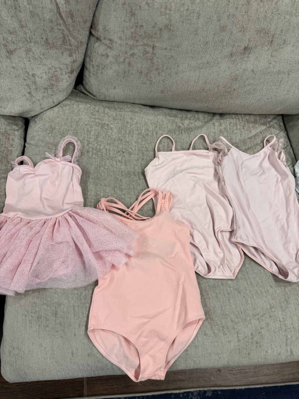 Girls' Pink Dance Leotard Bundle - Soft Pastel Pink